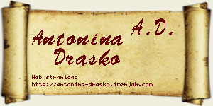 Antonina Draško vizit kartica